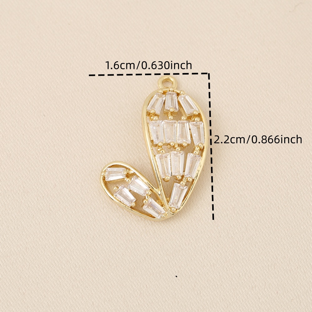 3pcs Geometric Copper Synthetic Zirconia Pendant Set